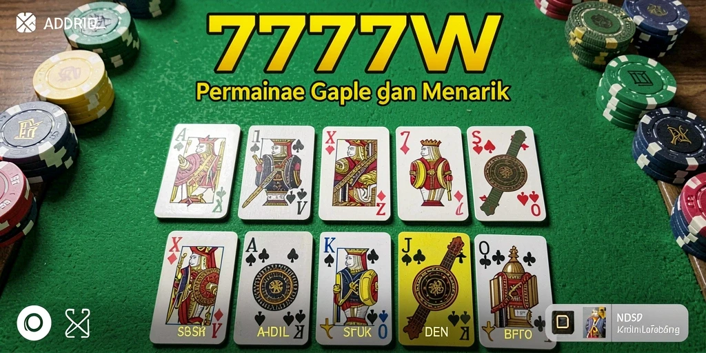 Screenshot gameplay Gaple yang menegangkan di 7777W.