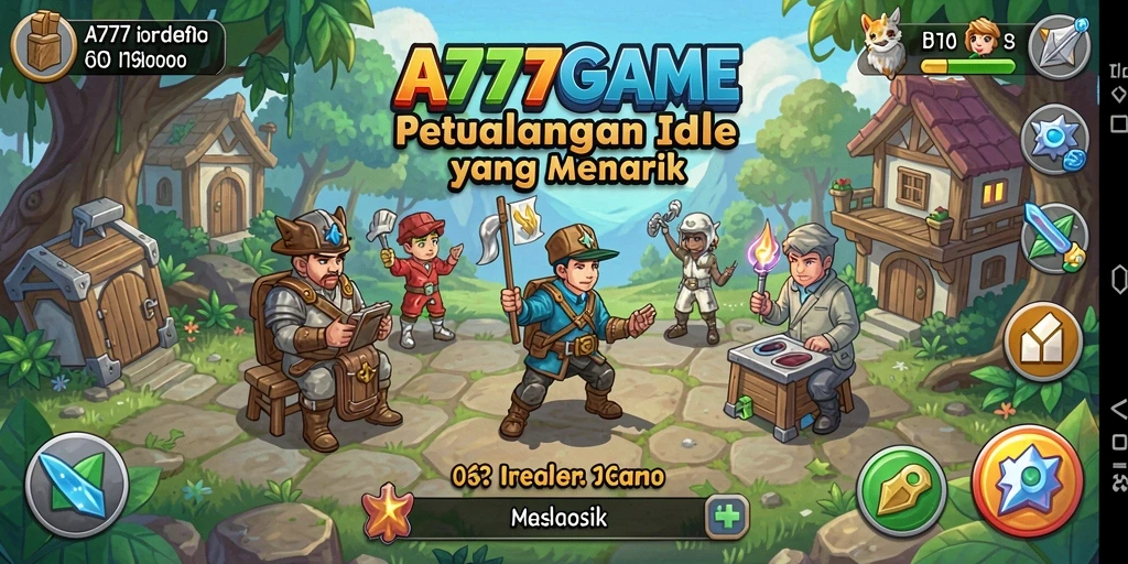 Tampilan gameplay A777GAME yang menarik dan penuh warna.