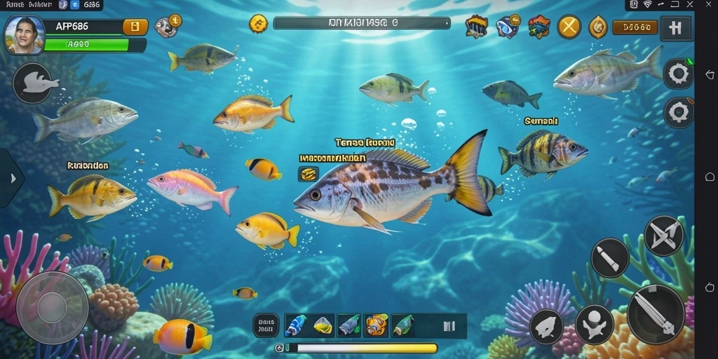 Screenshot utama AP686 menampilkan adegan seru permainan Tembak Ikan.