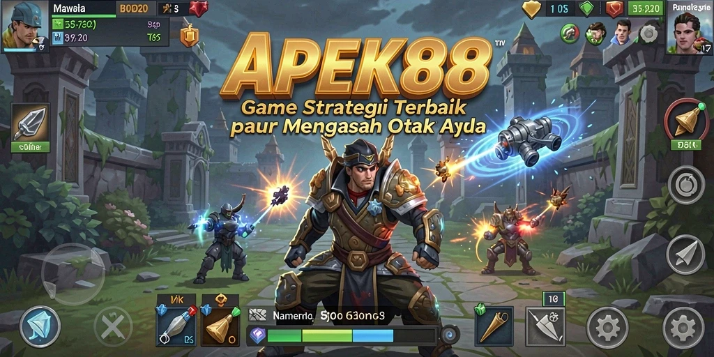 Tampilan gameplay APEK88 menampilkan pertempuran strategi yang seru dan mendalam.
