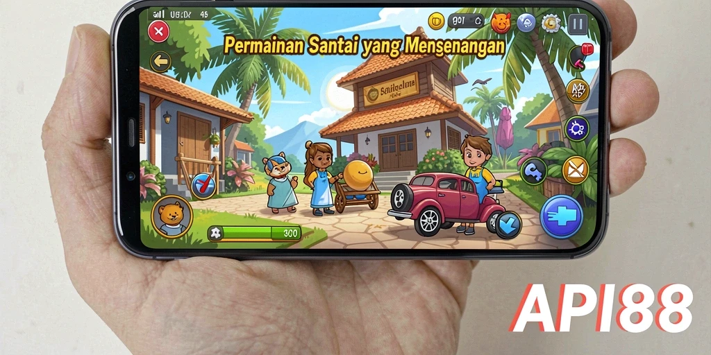 Screenshot menunjukkan permainan yang penuh warna dan seru dalam API88.