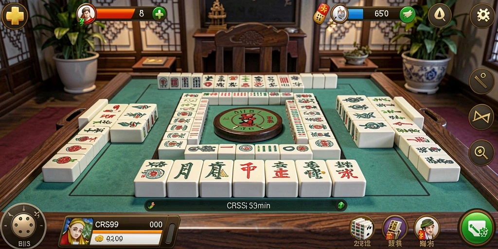 Tampilan gameplay menarik dari permainan Mahjong CRS99.