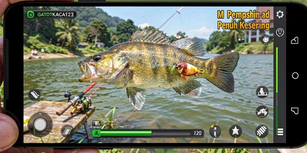Tangkapan ikan yang besar di GATOTKACA123, menampilkan gameplay yang seru.