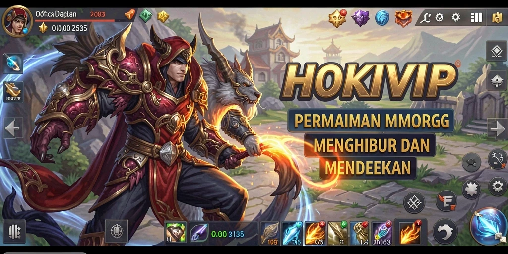 Tampilan gameplay seru HOKIVIP dalam aksi MMORPG.
