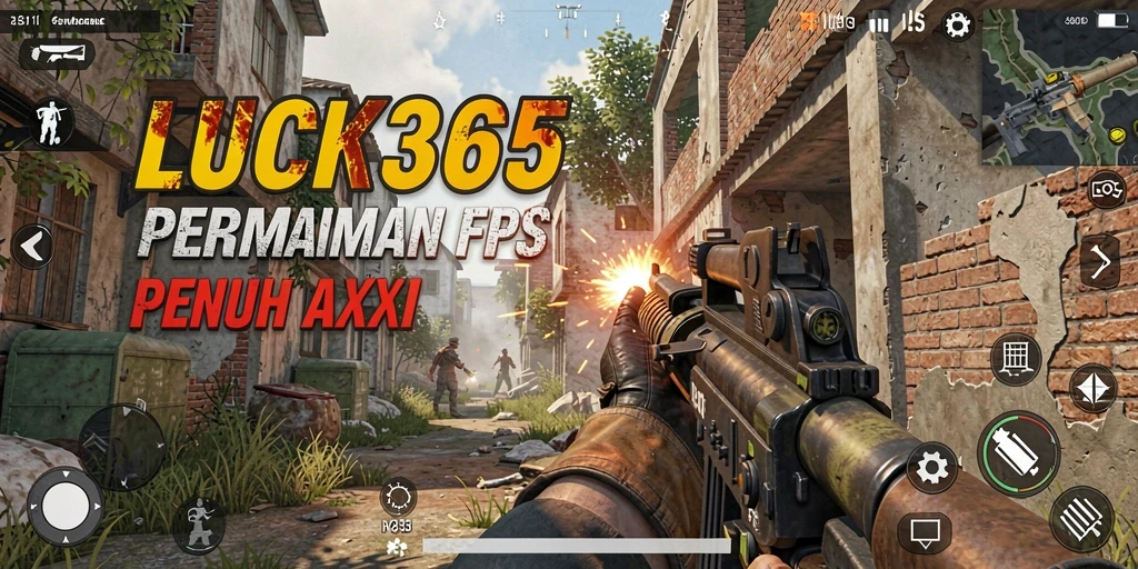 Screenshot di LUCK365 menunjukkan aksi tembak-menembak yang mendebarkan.