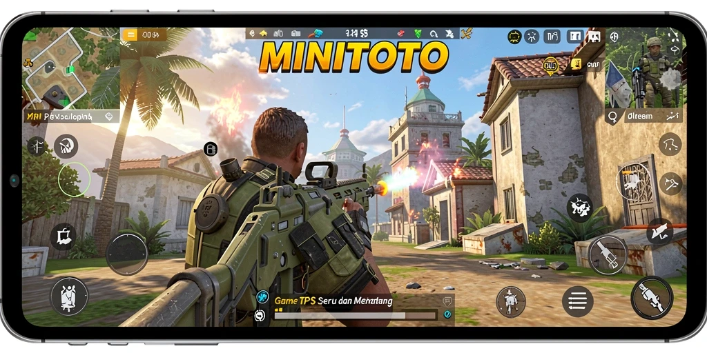 Tangkapan layar gameplay seru MINITOTO dengan pertempuran TPS.