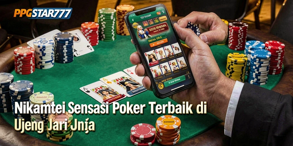 Screenshot PGSTAR777 menampilkan gameplay poker yang menegangkan dan seru.