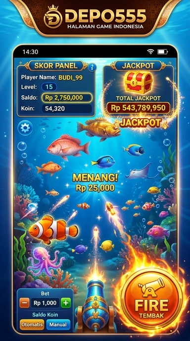 Tampilan beranda depo555 yang menarik dan informatif.